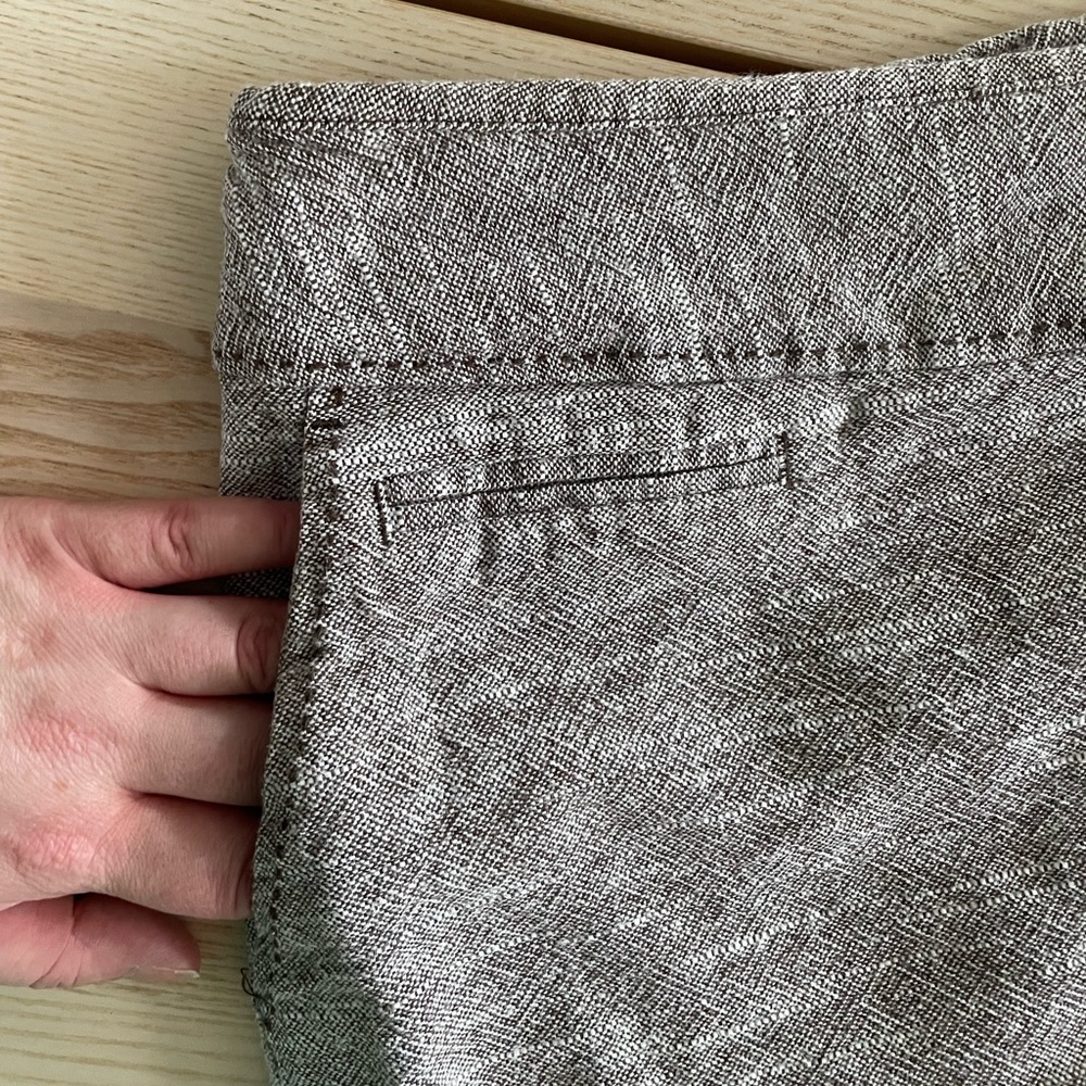 Merona Linen Blend Pencil Skirt size 16 marled brown - Picture 6 of 8